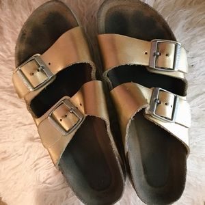 Gold Birkenstocks